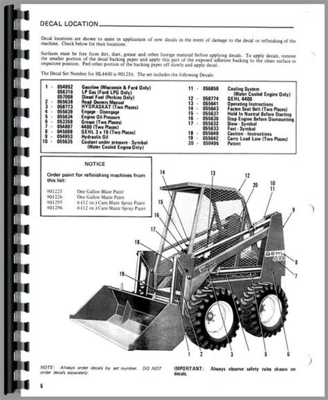 gehl hl4400 skid steer specifications